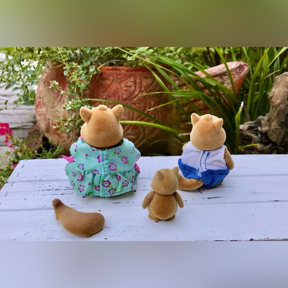 Lil Woodzeez Beaver Family Mouse Kids Felted Flocked Figure Animal Toy Doll - Picture 7 of 14